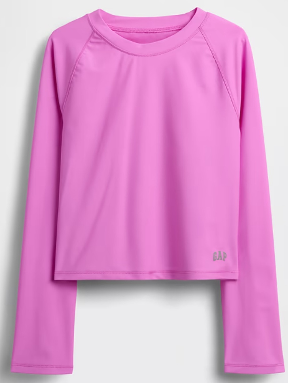 GAP - Kids Raglan Rash Guard (size LG - neon pink glow)